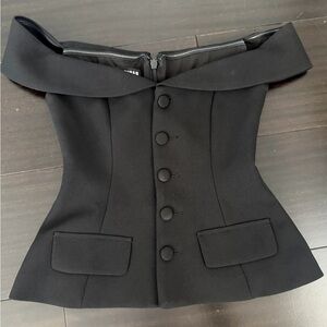 Elegant Black Off-Shoulder Women's Top